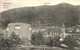 T2 1906 Brassó, Kronstadt, Brasov; Látkép A Várfallal és A Fekete Templommal / General View With Castle Wall And Church - Zonder Classificatie