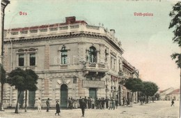 T2 1908 Dés, Dej; Voith-palota, Frank J. Mózes (Drucker Mór és Fia), Ifj. Pruner Sándor és Pollák Vilmos üzlete / Palace - Unclassified