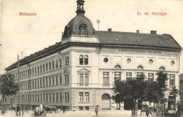 T2/T3 1908 Kolozsvár, Cluj; Ev. Református Egyházkerület Theologia Fakultása, üzletek / Calvinist Theology College, Shop - Unclassified