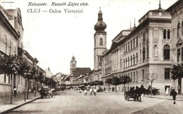 T2/T3 Kolozsvár, Cluj; Kossuth Lajos Utca / Calea Victoriei / Street View + '1940 Kolozsvár Visszatért' So. Stpl - Zonder Classificatie