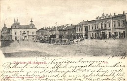 T2 1902 Máramarossziget, Sighetu Marmatiei; Fő Tér, Korona Szálloda, étterem és Kávéház, Klein D. üzlete. Kaufmann Ábrah - Zonder Classificatie