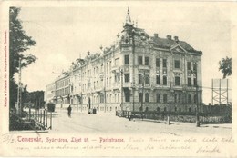 T2 1903 Temesvár, Timisoara; Gyárváros, Liget út, Villamos. Kiadja Polatsek / Parkstrasse / Fabrica, Street View, Tram - Unclassified