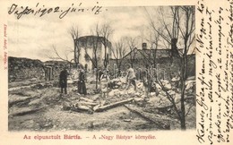 T2 1902 Bártfa, Bardejov, Bardiov; A Tűzvészben Elpusztult Város A Nagy Bástya Környékén. Divald Adolf / Ruins After The - Unclassified