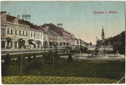 T2/T3 Eperjes, Presov; Fő Utca, üzletek. Kiadja Grosszmann Ernő / Main Street, Shops (EK) - Ohne Zuordnung