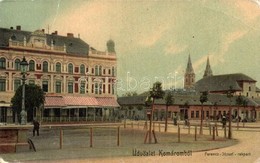 T2/T3 Komárom, Komárnó; Ferenc József Rakpart, Grand Kávéház / Quay, Cafe (fa) - Ohne Zuordnung