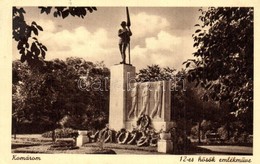 T2/T3 Komárom, Komárnó; 12-es Hősök Emlékműve Koszorúkkal / Wreathed Military Heroes Monument  (EK) - Ohne Zuordnung