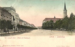 T2 1902 Lőcse, Levoca; Kör Nyugati Oldal. Latzin János Kiadása / Square - Unclassified