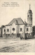 T2 1917 Pozsony, Pressburg, Bratislava; Szent Erzsébet Emléktemplom. Sudek Antal Kiadása / St. Elisabeth Gadächtniss Kir - Unclassified