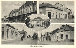 T2 Csap, Chop; Vasútállomás, Pályaudvar, Sermer Sámuel, Kazinczy Sándor üzlete, Utcakép / Bahnhof / Railway Station, Sho - Unclassified