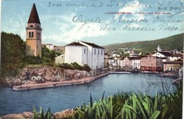 T2 Veli Losinj, Lussingrande; Hafen, Dom-Kirche / Church - Zonder Classificatie