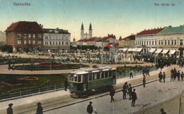 T2 Szabadka, Subotica; Szent István Tér, Villamos, Piac, üzletek / Square, Market, Tram, Shops - Sin Clasificación