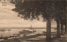 ** T1 Zimony, Zemun, Semlin; Kikötő Hajókkal / Port With Ships - Zonder Classificatie