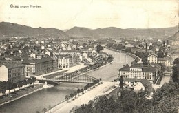 T3 Graz, Gegen Norden. Verlag F. Knollmüller No. 1052. / General View, Bridge (fa) - Unclassified