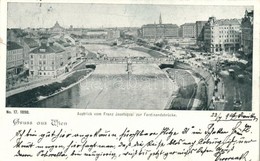 T3 1899 Vienna, Wien; Franz Josefsquai Zur Ferdinandsbrücke / Quay, Bridge (tear) - Ohne Zuordnung