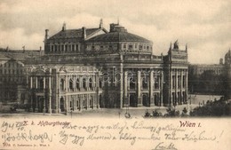 T2 1901 Vienna, Wien I. K. K. Hofburgtheater / Theater. C. Ledermann Jr. 19a - Sin Clasificación
