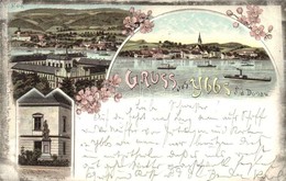 T2 1897 (Vorläufer!) Ybbs An Der Donau, Ibbs; Kaiser Josef Denkmal / Statue. Regel &Krug No. 608. Floral Litho - Unclassified