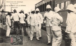 * T1/T2 Cotonou, Souvenir Du Passage Du Dupleix, Arrivée Des Officiers, Gare / Arrival Of The Officers At The Railway St - Sin Clasificación