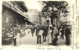 T2/T3 1900 Paris, Boulevard Des Capucines / Street View With Cafe And Restaurant Terrace (EK) - Non Classificati