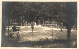 T2 ~1925 Mendola (Trento, Sütirol), Tennisplatz / Tennis Court. Photo - Ohne Zuordnung
