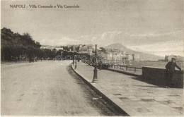 * T2/T3 Naples, Napoli; Villa Comunale E Via Caracciolo / Town Hall And Street View  (EK) - Unclassified