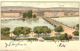 * T3/T4 Geneve, Genf; Kiadja Vidéki Félix / General View, Kosmos Litho, S: Geiger R. (tűnyomok / Pinholes) - Non Classificati