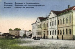 ** T2/T3 Krusevac, Kruschevac; Gimnázium A Főkapitánysággal / Grammar School, Military Headquarter (kopott Sarkak / Worn - Non Classés