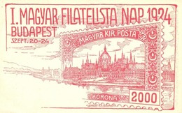 ** T2/T3 1924 Budapest, I. Magyar Filatelista Nap / 1st Hungarian Philatelist Day, So. Stpl S: Lehnert (EB) - Zonder Classificatie