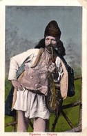 ** T2/T3 Zigeuner. Kunstanstalt Jos. Drotleff No. 622. / Cigány Folklór, Pipázó Férfi / Gypsy Folklore, Pipe Smoking Man - Zonder Classificatie