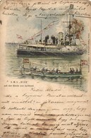 T3 1904 SMS Wien Auf Der Rhede Von Spithead. K.u.K. Kriegsmarine Art Postcard. A. Reinhard's Verlag Fiume S: R. Hochberg - Ohne Zuordnung