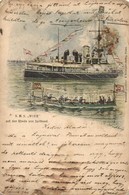 T3 1904 SMS Wien Auf Der Rhede Von Spithead. K.u.K. Kriegsmarine Art Postcard. A. Reinhard's Verlag Fiume S: R. Hochberg - Non Classificati