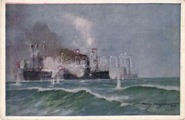 ** T2/T3 Die Seeschlacht Bei Lissa. SMS Erzherzog Ferdinand Max Durchbricht An Der Spitze Der K.u.k. Flotte Die Linie De - Ohne Zuordnung