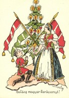 ** T1 Boldog Magyar Karácsonyt! / Hungarian Irredenta Christmas Greeting Art Postcard S: Pálffy - Ohne Zuordnung