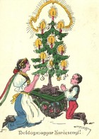 T2 Boldog Magyar Karácsonyt! / Hungarian Irredenta Christmas Greeting Art Postcard S: Pálffy - Ohne Zuordnung