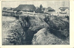 T2/T3 1915 Österreichische Schützengräben In Einem Polnischen Dorfe. Feldpostkarte / WWI K.u.K. Military Trench In A Pol - Unclassified