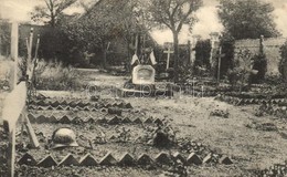 T2 1915 Friedhof Hinter Der Front Bei Beuvraignes (Nordfrankreich) / WWI German Cemetery Behind The Front At Beuvraignes - Ohne Zuordnung