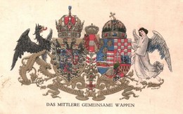 ** T2 Das Mittlere Gemeinsame Wappen / The Middle Common Coat Of Arms. Viribus Unitis. Offizielle Karte Für Rotes Kreuz, - Zonder Classificatie