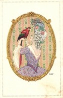 ** T2 Lady With Parrot. B.K.W.I. 622-4. S: August Patek - Zonder Classificatie