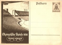 ** T2/T3 1936 Olympische Spiele Berlin / XI Olympiad / Summer Olympics, Olympic Games In Berlin. Advertisement Card, 6+4 - Ohne Zuordnung