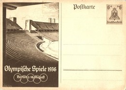 ** T2/T3 1936 Olympische Spiele Berlin / XI Olympiad / Summer Olympics, Olympic Games In Berlin. Advertisement Card, 6+4 - Unclassified