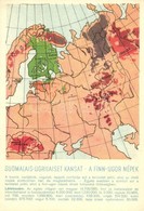 ** T1/T2 A Finnugor Népek; A Sugurahvaste Instituut (Rokonnépek Intézete) Kiadása / Finno-Ugric Language Family Map - Ohne Zuordnung