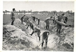 * T2/T3 Kampf Um Brot. Bild 3: Entwässerung. Arbeitsdienst Beim Grabenbau (Aufnahme: Scherl) Verlag Das Episkop 1935. VI - Ohne Zuordnung