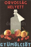 ** T1/T2 Orvosság Helyett Gyümölcsöt! Magyar Egészségügyi Propaganda, C-vitamin Táblázat A Hátoldalon / Hungarian Health - Sin Clasificación