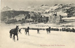 T2/T3 Ski-kjöring Auf Dem St. Moritzersee / Skijoring With Horses On The Frozen Lake St. Moritz, Winter Sport - Zonder Classificatie