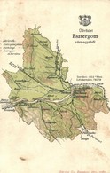T2/T3 1900 Esztergom Vármegye Térképe; Kiadja Károlyi Gy. / Map Of Esztergom County (EK) - Ohne Zuordnung