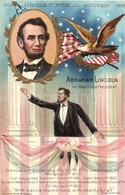 ** T1 Abraham Lincoln The Martyred President. 1809-1909 Lincoln Centennial Souvenir. Lincolns Birthday Series No. I. Emb - Non Classés