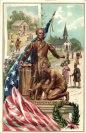 * T2 Emancipation With American Flag. Raphael Tuck & Sons Postcard Series No. 155. Lincoln's Birthday, Emb. Litho - Ohne Zuordnung
