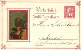 * T2/T3 1888-1898 Packetfahrt Jubiläumskarte. Wilhelm II. Berliner Packetfahrt Transparent Litho. 10 Pfennig Ga. - Ohne Zuordnung