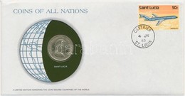 Kelet-karibi Államok 1981. 1$ 'Nemzetek Pénzérméi' Felbélyegzett Borítékban, Bélyegzéssel, Holland Nyelvű Leírással T:2
 - Unclassified