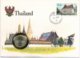 Thaiföld 1982. 1B Cu-Ni 'IX. Ráma' Forgalmi Pénzérme Bélyeges Borítékon, Bélyegzéssel T:1
Thailand 1982. 1 Bhat Cu-Ni 'R - Zonder Classificatie