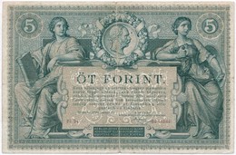 1881. 5Ft / 5G 'Osztrák-Magyar Bank' Piros Sorszámozással T:III. Tűly.
Austro-Hungarian Monarchy 1881. 5 Forint / 5 Guld - Ohne Zuordnung